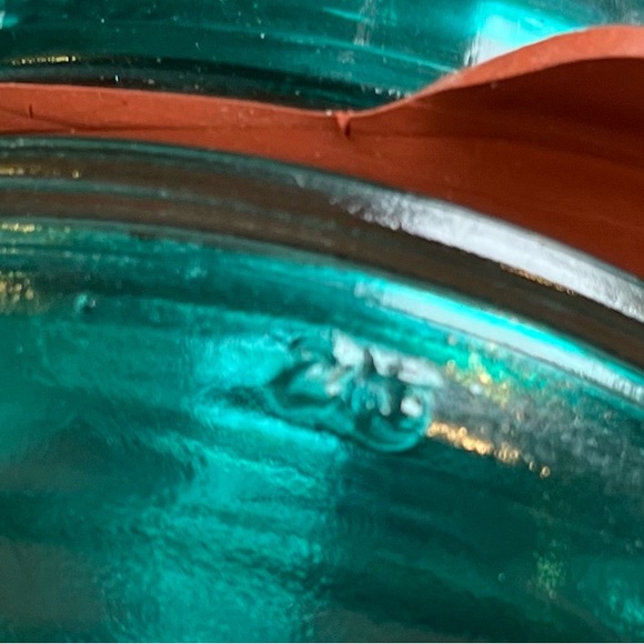 Vintage Ball Ideal eagle mason jar in teal. - Picture 4 of 7